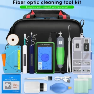 COMPTYCO Fiber Cleaning Tool Set L-600 Fiber End Face Tester 400x Fiber Cleaning Pen Cleaning Box