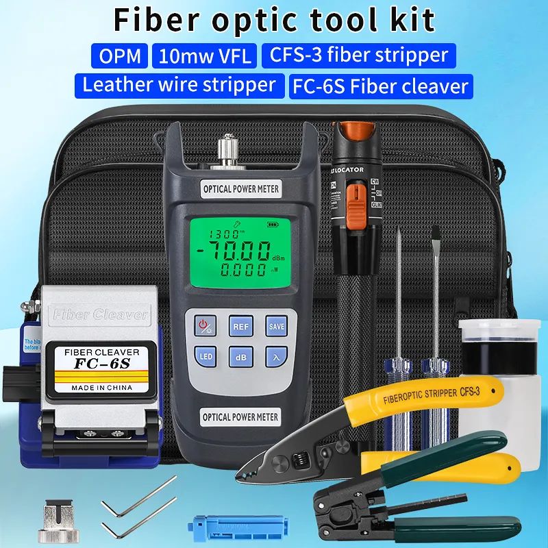 COMPTYCO affordable FTTH fiber cold junction kit with fiber power meter visual fault locator fiber cutting kit - Image 3