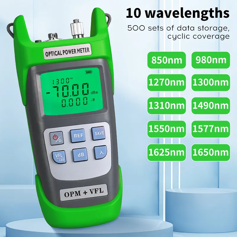 COMPTYCO AUA-G710BHigh Precision Optical Multi Meter 3 in 1 OPM+VFL+LED light 10 wavelengths Visual Fault Locator Optical Power Meter - Image 4