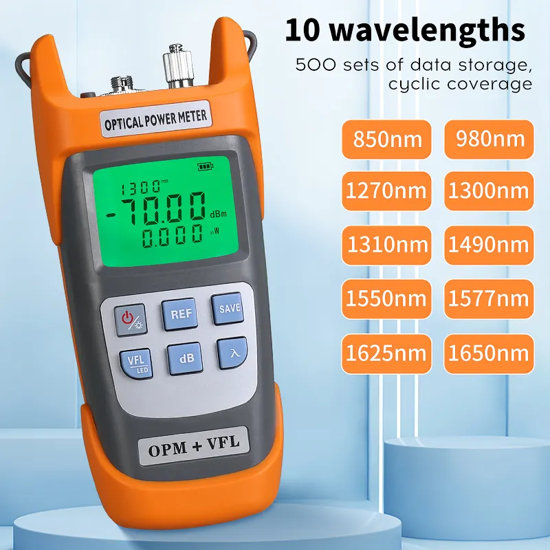 COMPTYCO AUA-G710BHigh Precision Optical Multi Meter 3 in 1 OPM+VFL+LED light 10 wavelengths Visual Fault Locator Optical Power Meter - Image 4