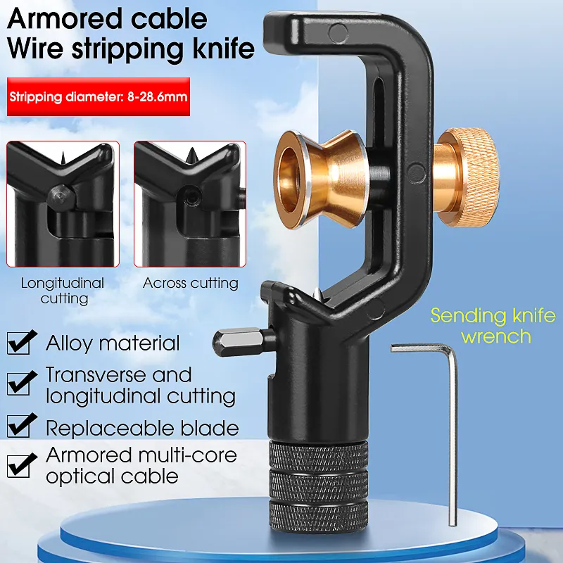 COMPTYCO 8-28.6MM Vertical and Horizontal Armored Single Head Fiber Stripper Fiber Stripper Skylight Stripper - Image 3