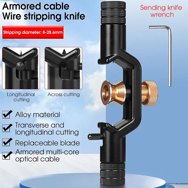 COMPTYCO 8-28.6MM Vertical and Horizontal Armored Double Head Fiber Stripping Machine Fiber Stripping Machine Skylight Stripping Machine - Image 4