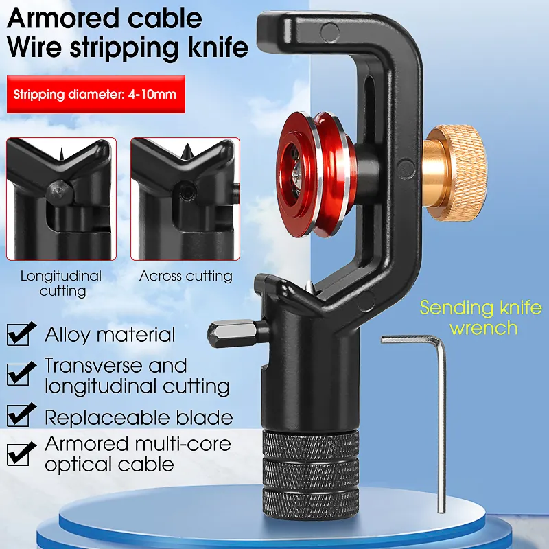 COMPTYCO 4-10MM Vertical and Horizontal Armored Single Head Fiber Stripper Fiber Stripper Skylight Stripper - Image 2