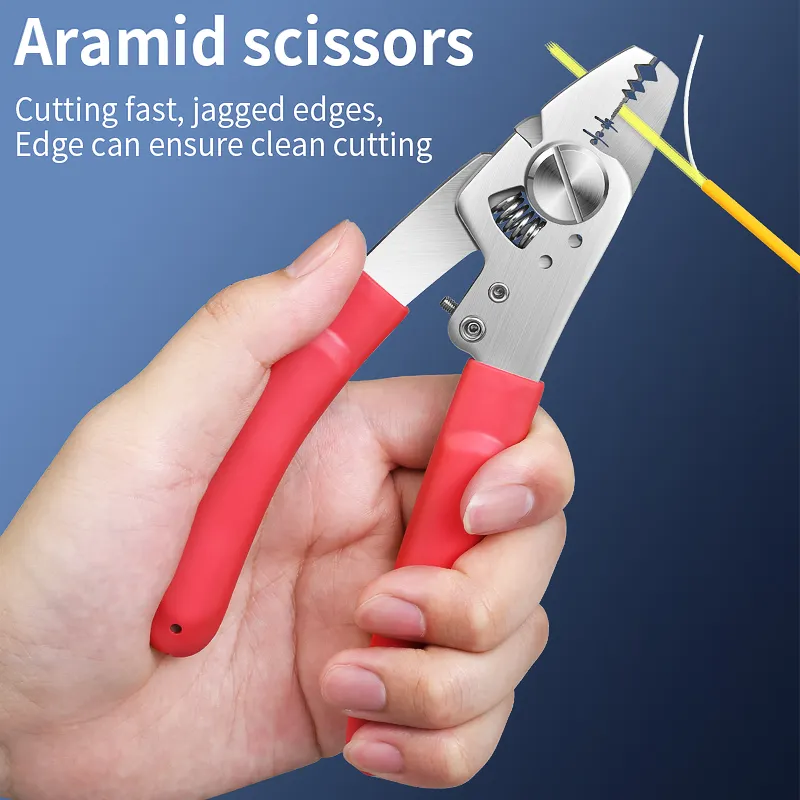 Factory hot selling K7FTTH wire stripping tool, seven in one stainless steel wire stripper, fiber optic seven port wire stripping pliers - Image 4