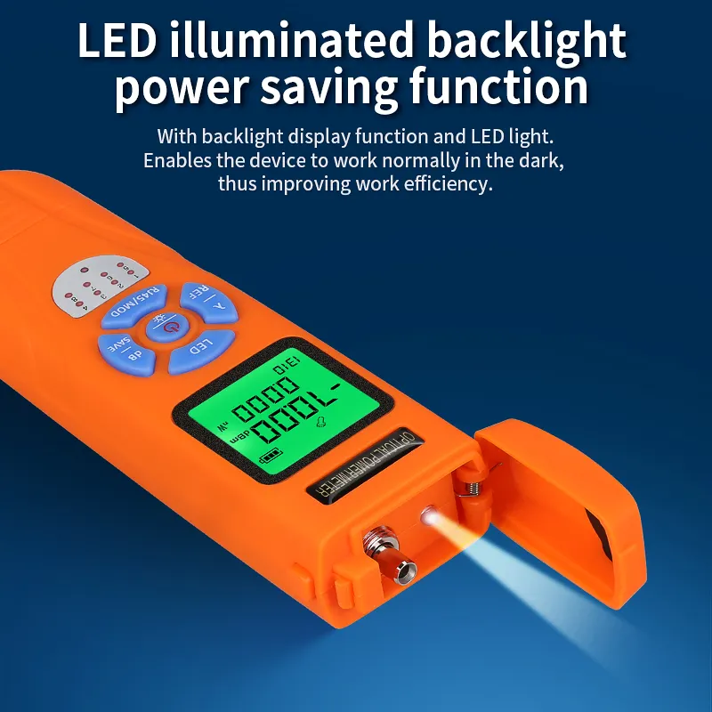 COMPTYCO AUA-C7/C5 Charging High Precision Fiber Optic Tester OPM with LED and RJ45 Tester Fiber Optic Equipment Mini Optical Power Meter - Image 3