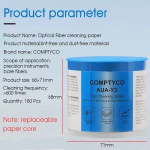 COMPTYCO AUA-Y1 fiber end face cleaning paper fiber dust-free paper fiber wiping alcohol paper end face cleaning platform does not contain alcohol
