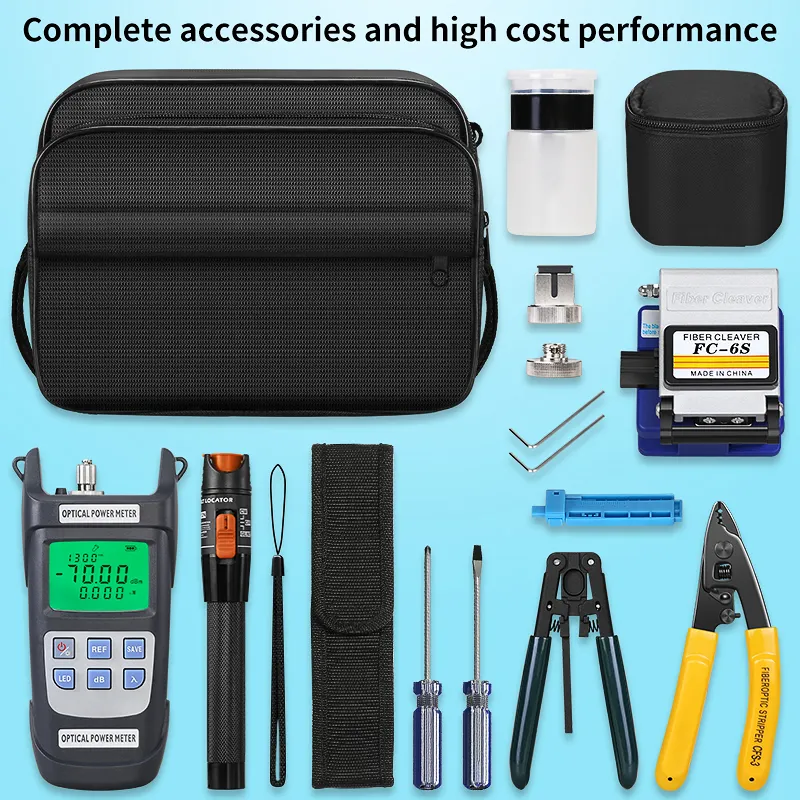 COMPTYCO affordable FTTH fiber cold junction kit with fiber power meter visual fault locator fiber cutting kit - Image 7