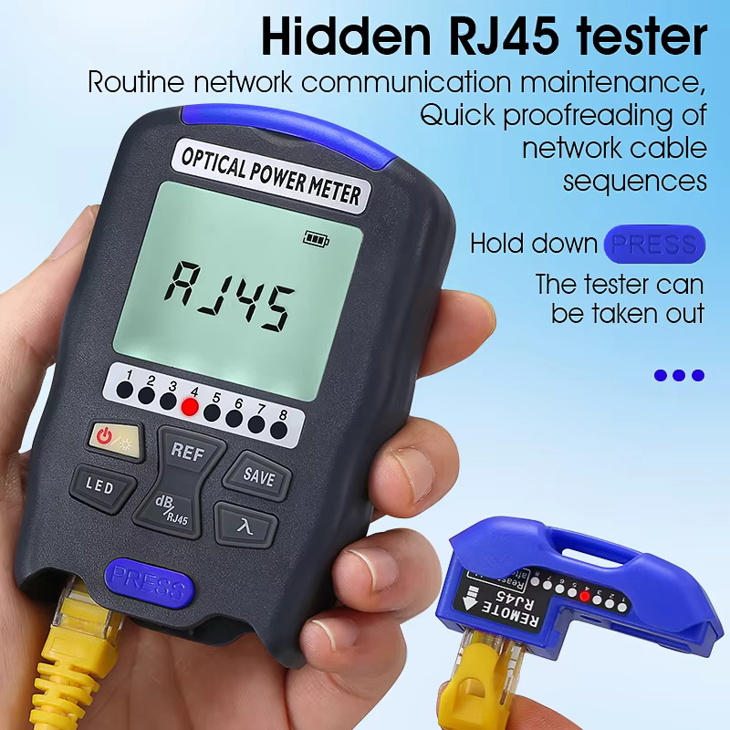 COMPTYCO Fiber Optic Tester AUA-DC7/DC5 Rechargeable OPM with LED and RJ45 tester Fiber Optic Equipment Optical Power Meter - Image 2