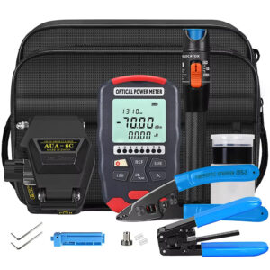 Factory Price FTTH AUA-6C Fiber Cleaver Optical Power Meter Visual Fault Locator OPM 15mw VFL kit de fibra Fiber Tool kit