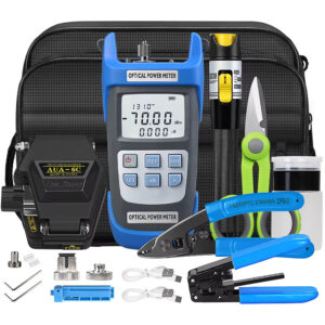 FTTH Fiber Tool Set with Recharge OPM VFL Optical Power Meter Visual Fault Locator Fiber Cleaver de fibre optique Fiber Tool Kit