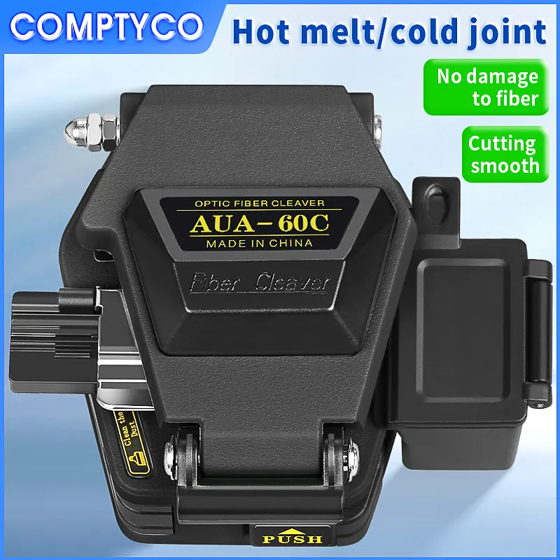 COMPTYCO Affordable auto-return FTTH fiber optic cutter for fusion splicing AUA-60C hot melt tool fiber optic cutter - Image 6