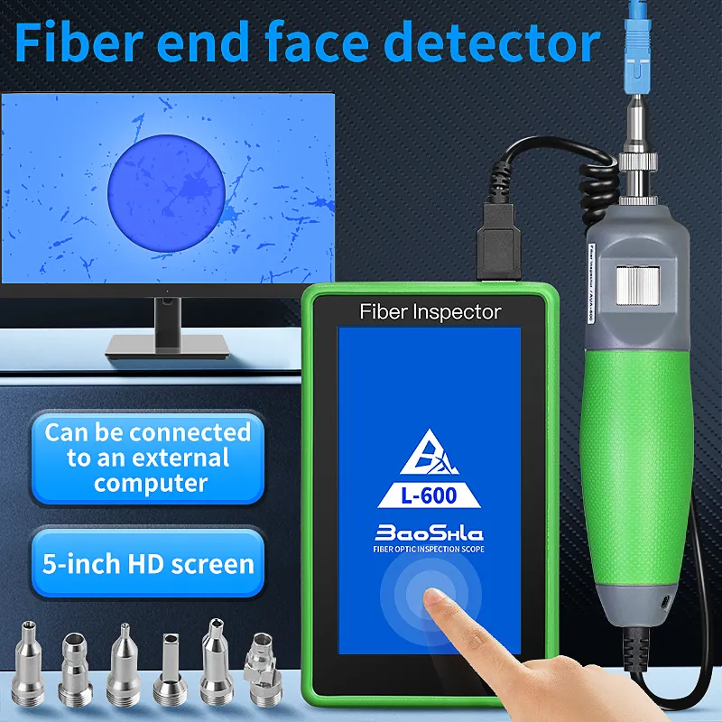 COMPTYCO L-600 Fiber optic cleaner 400X Fiber optic microscope 5-inch HD touch screen Inspection Probe Fiber end face detector - Image 3