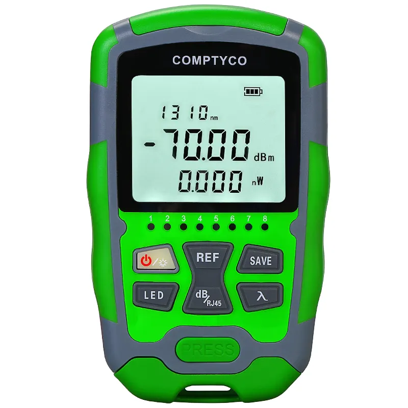 COMPTYCO high-precision fiber optic tester AUA-MC7/MC5 OPM, equipped with LED and RJ45 tester fiber optic equipment mini optical power meter rechargeable
