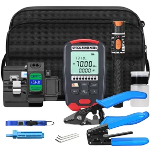 COMPTYCO AUA-D7 optical power kit hot melt cold junction fiber optic cutter optical power meter -70+~10dBm visual fault locator fiber optic tool kit