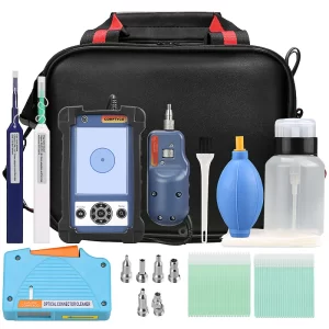 COMPTYCO Fiber Cleaning Tool Set 400x Fiber End Face Tester+APC Head Fiber Cleaning Pen Cleaning Box