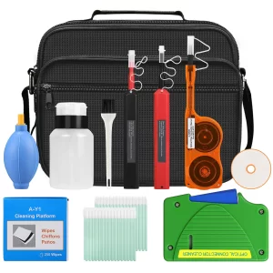 COMPTYCO Fiber Tool Kit 12pcs One Click 1.25/2.5mm SC FC ST LC MPO Cleaning Pen/Box Fiber Cleaning Tool Set Fiber Optic Cleaner