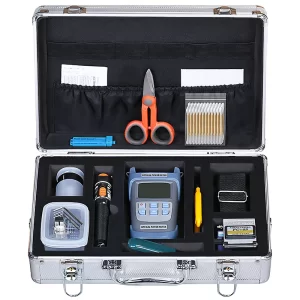 Kangpu Tai Fiber Optic Cold Splicing Kit, Cutting Knife, Red Light Pen, Optical Power Meter, Fixed Length Device Kit
